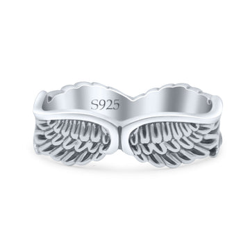 Unique Vintage Wings Design Antique Feather Band Thumb Ring
